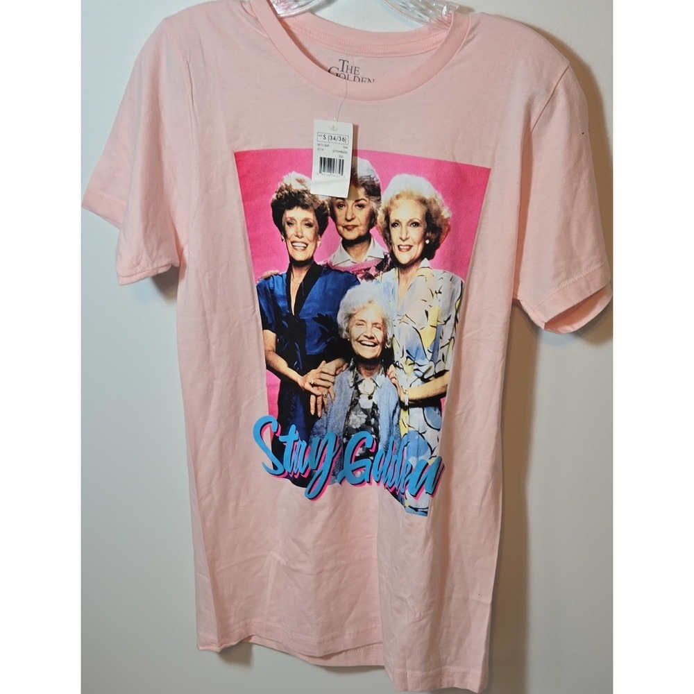 The Golden Girls Pink Graphic Print Cotton Short‎ Sleeve T-Shirt Womens S